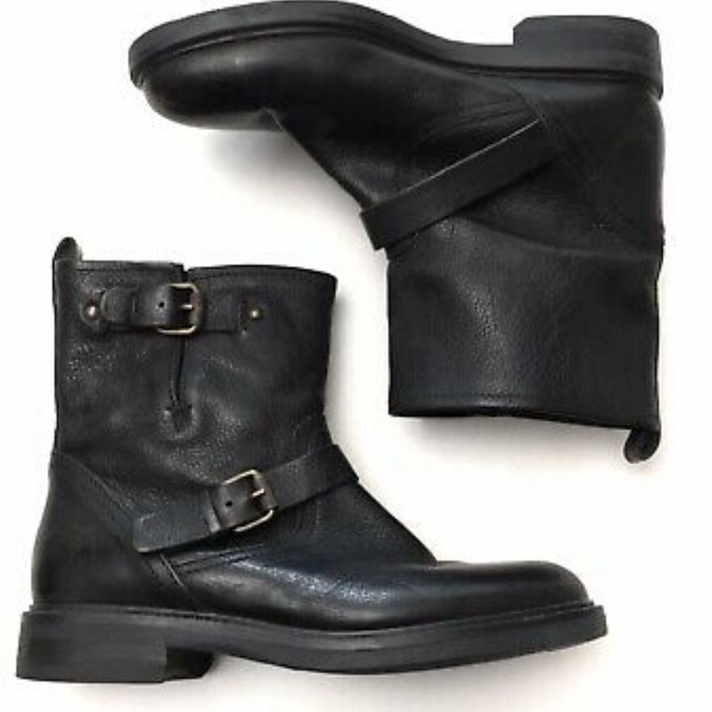 J Crew Leather Biker Boots